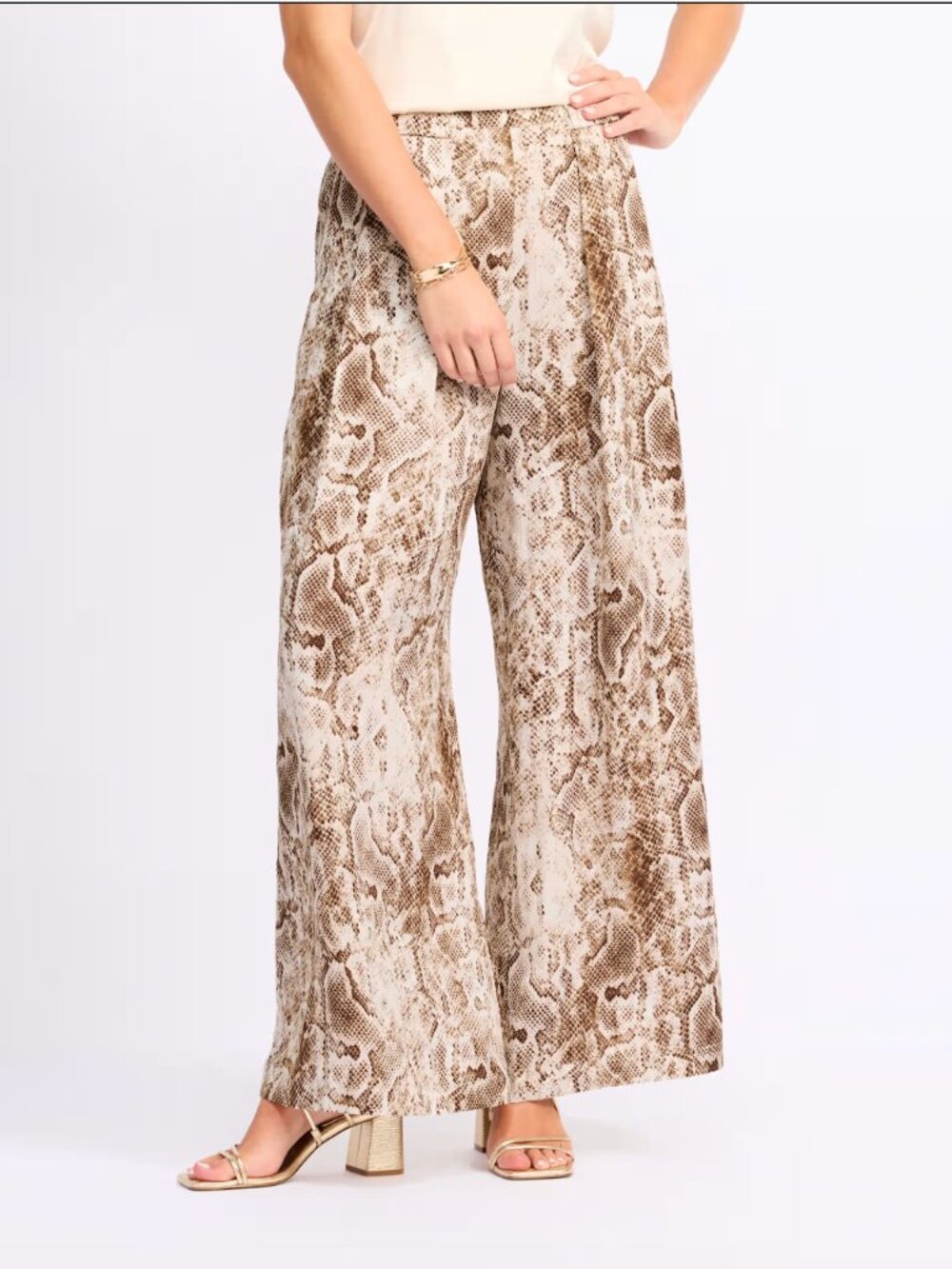 SKIES ARE BLUE Tula Wide Leg Pant Size L